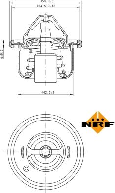 NRF 725208 - Термостат охлаждающей жидкости / корпус autosila-amz.com