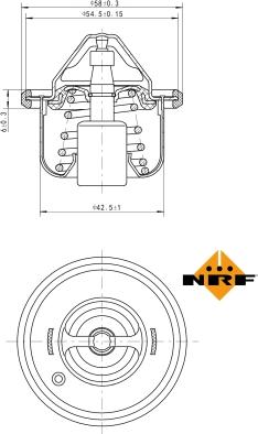 NRF 725211 - Термостат охлаждающей жидкости / корпус autosila-amz.com