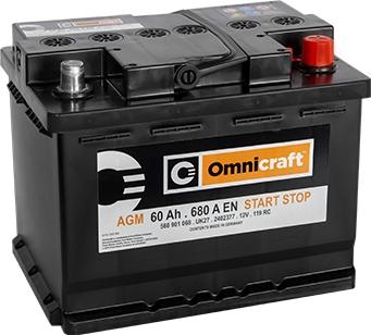 Omnicraft 2402377 - Стартерная аккумуляторная батарея, АКБ autosila-amz.com