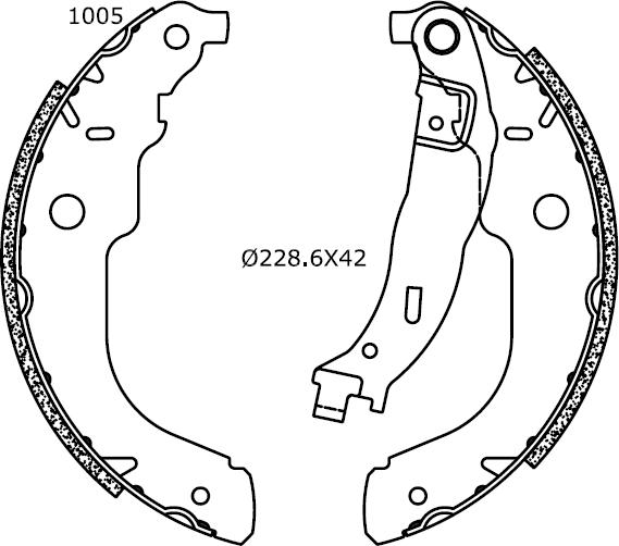 Omnicraft 2255654 - Комплект тормозных колодок, барабанные autosila-amz.com