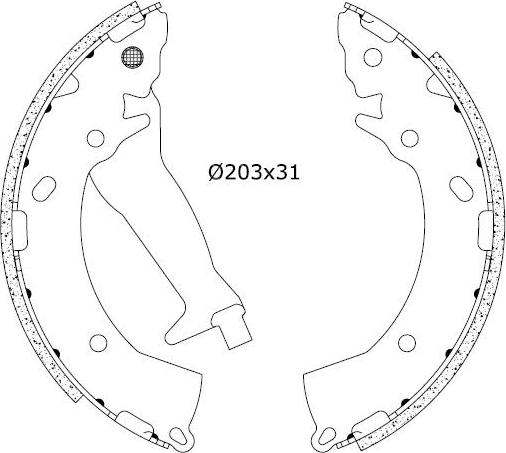 Omnicraft 2255869 - Комплект тормозных колодок, барабанные autosila-amz.com