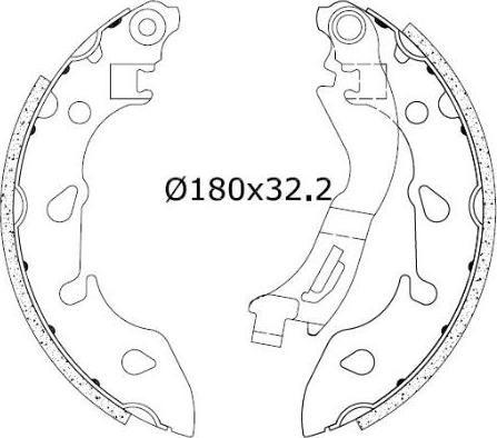 Omnicraft 2255736 - Комплект тормозных колодок, барабанные autosila-amz.com