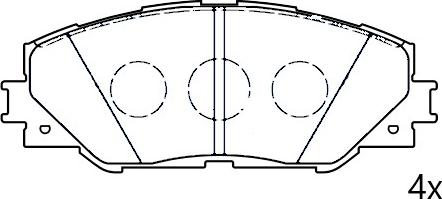 Omnicraft NAMJ2K021DXAA - Тормозные колодки, дисковые, комплект autosila-amz.com