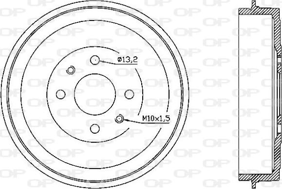 Open Parts BAD9043.10 - Тормозной барабан autosila-amz.com