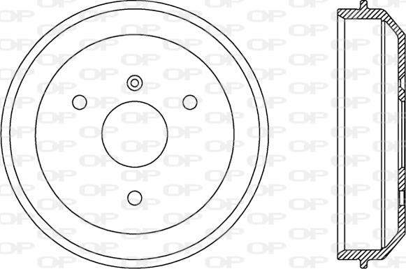 Open Parts BAD9055.10 - Тормозной барабан autosila-amz.com