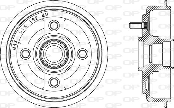 Open Parts BAD9056.40 - Тормозной барабан autosila-amz.com