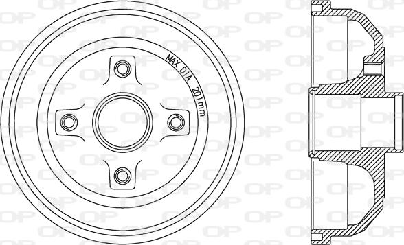 Open Parts BAD9060.30 - Тормозной барабан autosila-amz.com