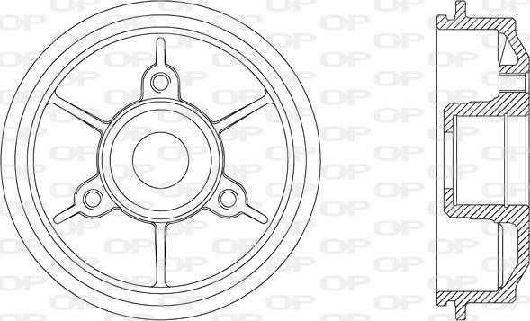 Open Parts BAD9008.30 - Тормозной барабан autosila-amz.com