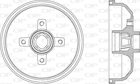 Open Parts BAD9019.40 - Тормозной барабан autosila-amz.com