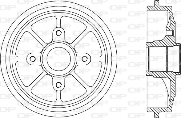 Open Parts BAD9070.30 - Тормозной барабан autosila-amz.com