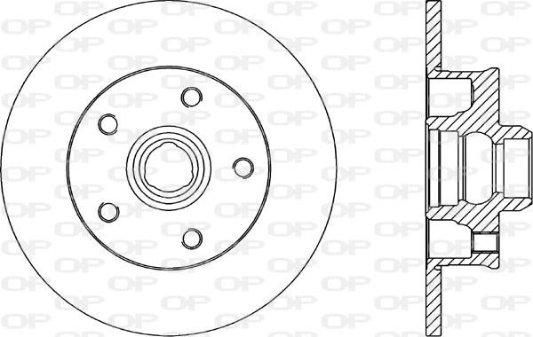 Open Parts BDA1584.10 - Тормозной диск autosila-amz.com