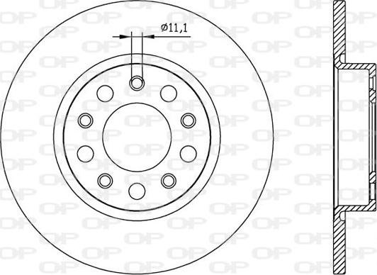 Open Parts BDA2559.10 - Тормозной диск autosila-amz.com