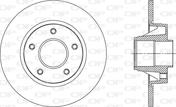 Open Parts BDA2305.10 - Тормозной диск autosila-amz.com