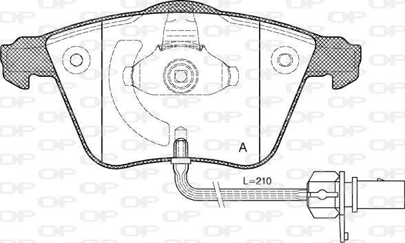Open Parts BPA0964.12 - Тормозные колодки, дисковые, комплект autosila-amz.com