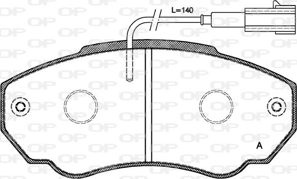 Open Parts BPA0960.01 - Тормозные колодки, дисковые, комплект autosila-amz.com