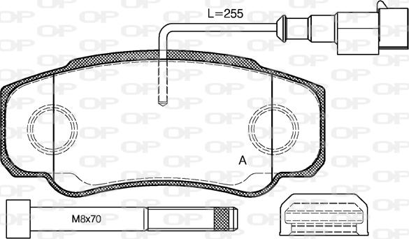 Open Parts BPA0961.02 - Тормозные колодки, дисковые, комплект autosila-amz.com