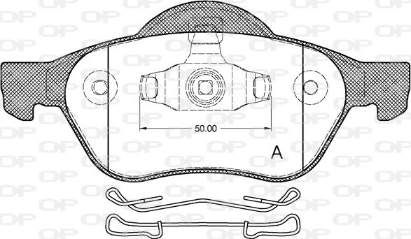 Open Parts BPA0962.10 - Тормозные колодки, дисковые, комплект autosila-amz.com