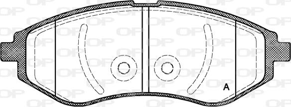 Open Parts BPA0986.00 - Тормозные колодки, дисковые, комплект autosila-amz.com