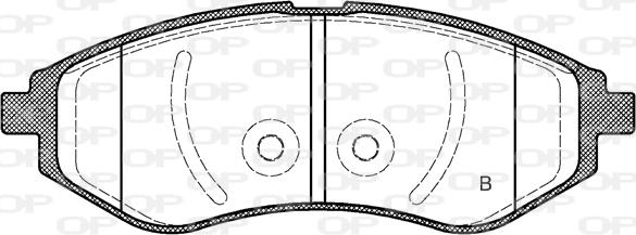 Open Parts BPA0986.02 - Тормозные колодки, дисковые, комплект autosila-amz.com