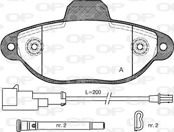 Open Parts BPA0414.22 - Тормозные колодки, дисковые, комплект autosila-amz.com