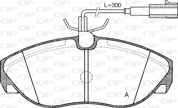 Open Parts BPA0486.11 - Тормозные колодки, дисковые, комплект autosila-amz.com