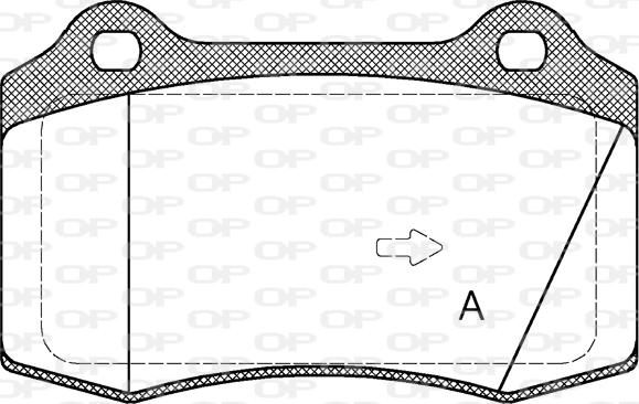 Open Parts BPA0434.55 - Тормозные колодки, дисковые, комплект autosila-amz.com
