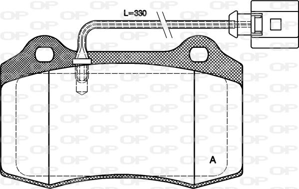 Open Parts BPA0434.01 - Тормозные колодки, дисковые, комплект autosila-amz.com