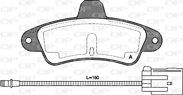 Open Parts BPA0433.02 - Тормозные колодки, дисковые, комплект autosila-amz.com