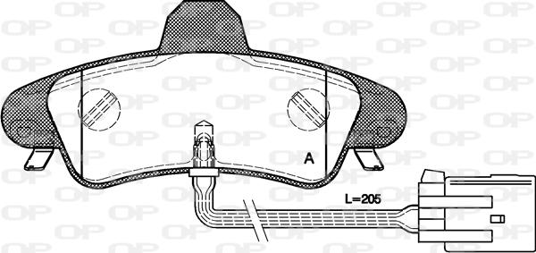 Open Parts BPA0433.12 - Тормозные колодки, дисковые, комплект autosila-amz.com