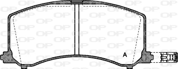 Open Parts BPA0595.02 - Тормозные колодки, дисковые, комплект autosila-amz.com