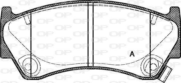 Open Parts BPA0592.12 - Тормозные колодки, дисковые, комплект autosila-amz.com