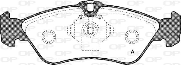 Open Parts BPA0580.00 - Тормозные колодки, дисковые, комплект autosila-amz.com