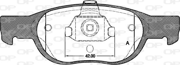 Open Parts BPA0588.10 - Тормозные колодки, дисковые, комплект autosila-amz.com
