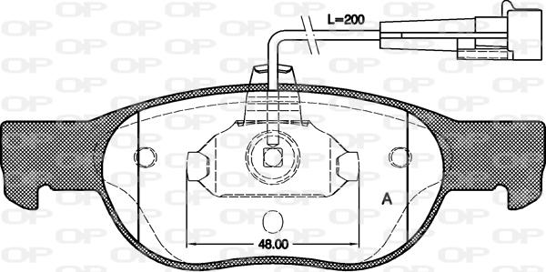 Open Parts BPA0588.11 - Тормозные колодки, дисковые, комплект autosila-amz.com