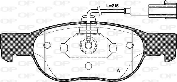 Open Parts BPA0588.31 - Тормозные колодки, дисковые, комплект autosila-amz.com