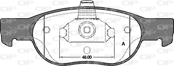 Open Parts BPA0588.20 - Тормозные колодки, дисковые, комплект autosila-amz.com
