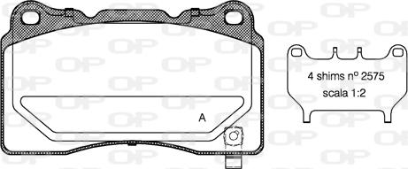 Open Parts BPA0666.04 - Тормозные колодки, дисковые, комплект autosila-amz.com