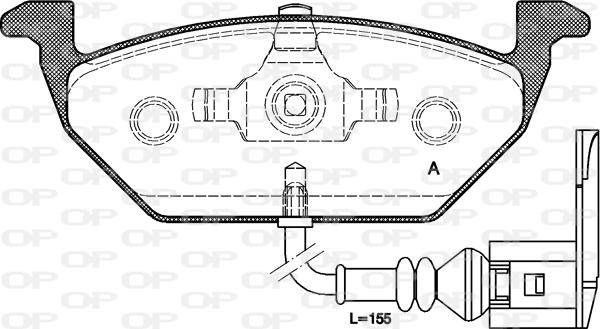 Open Parts BPA0633.21 - Тормозные колодки, дисковые, комплект autosila-amz.com