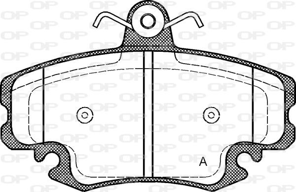 Open Parts BPA0141.20 - Тормозные колодки, дисковые, комплект autosila-amz.com