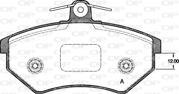 Open Parts BPA0134.50 - Тормозные колодки, дисковые, комплект autosila-amz.com