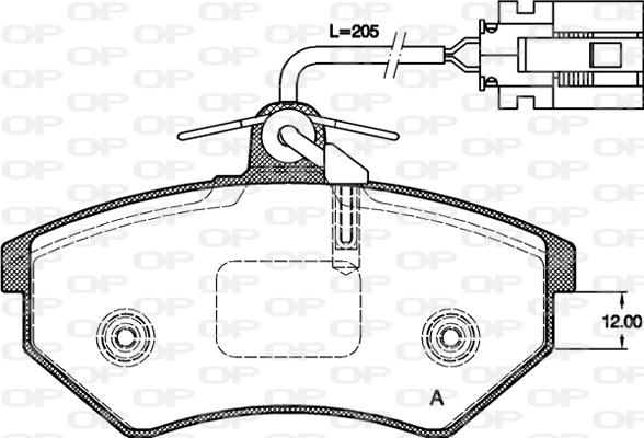 Open Parts BPA0134.62 - Тормозные колодки, дисковые, комплект autosila-amz.com