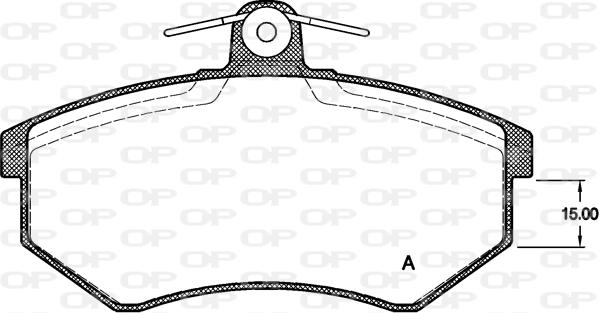 Open Parts BPA0134.00 - Тормозные колодки, дисковые, комплект autosila-amz.com