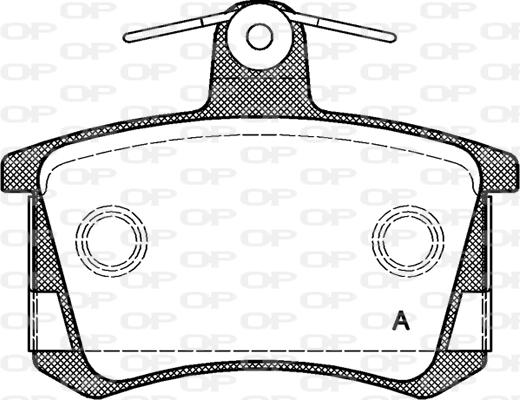 Open Parts BPA0135.40 - Тормозные колодки, дисковые, комплект autosila-amz.com