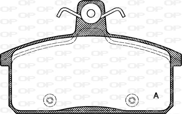 Open Parts BPA0128.50 - Тормозные колодки, дисковые, комплект autosila-amz.com
