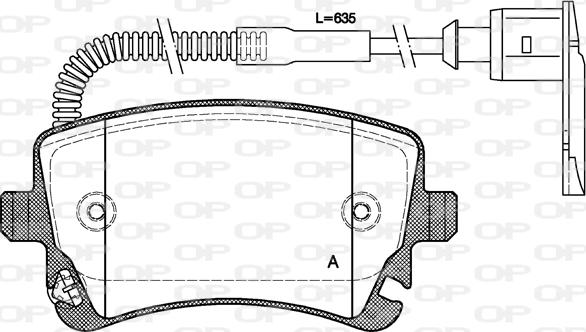 Open Parts BPA0897.02 - Тормозные колодки, дисковые, комплект autosila-amz.com