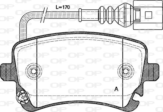 Open Parts BPA0897.11 - Тормозные колодки, дисковые, комплект autosila-amz.com
