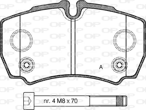 Open Parts BPA0849.10 - Тормозные колодки, дисковые, комплект autosila-amz.com