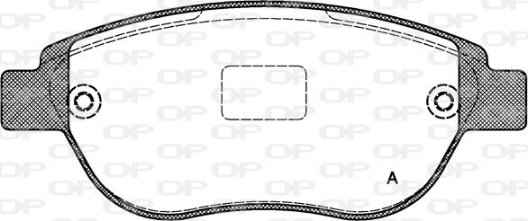 Open Parts BPA0841.00 - Тормозные колодки, дисковые, комплект autosila-amz.com