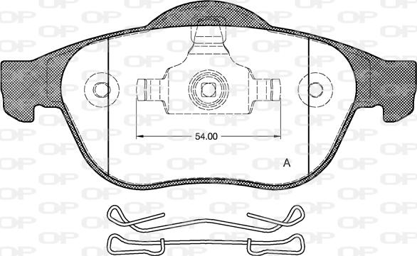 Open Parts BPA0843.00 - Тормозные колодки, дисковые, комплект autosila-amz.com