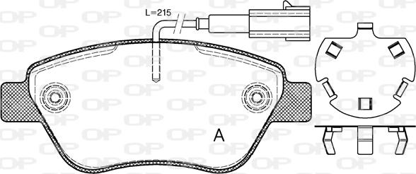 Open Parts BPA0858.32 - Тормозные колодки, дисковые, комплект autosila-amz.com